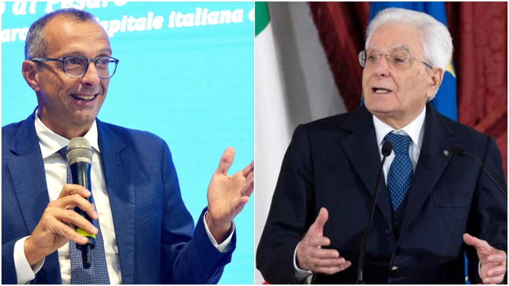 Pesaro Capitale della cultura 2024: il sindaco Matteo Ricci e il presidente Sergio Mattarella