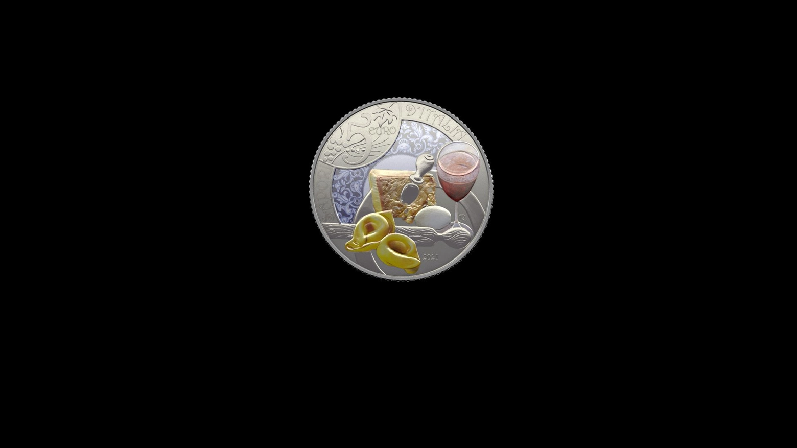La nuova moneta che celebra Lambrusco e tortellini
