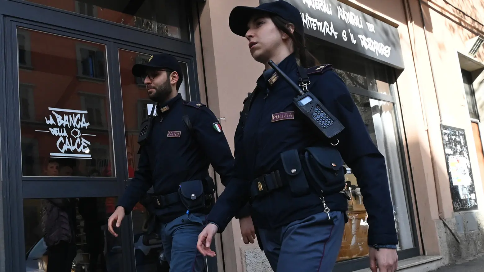 La polizia in Bolognina