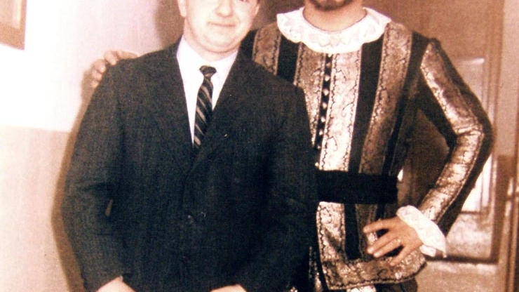Panocia e Pavarotti in una foto d'archivio