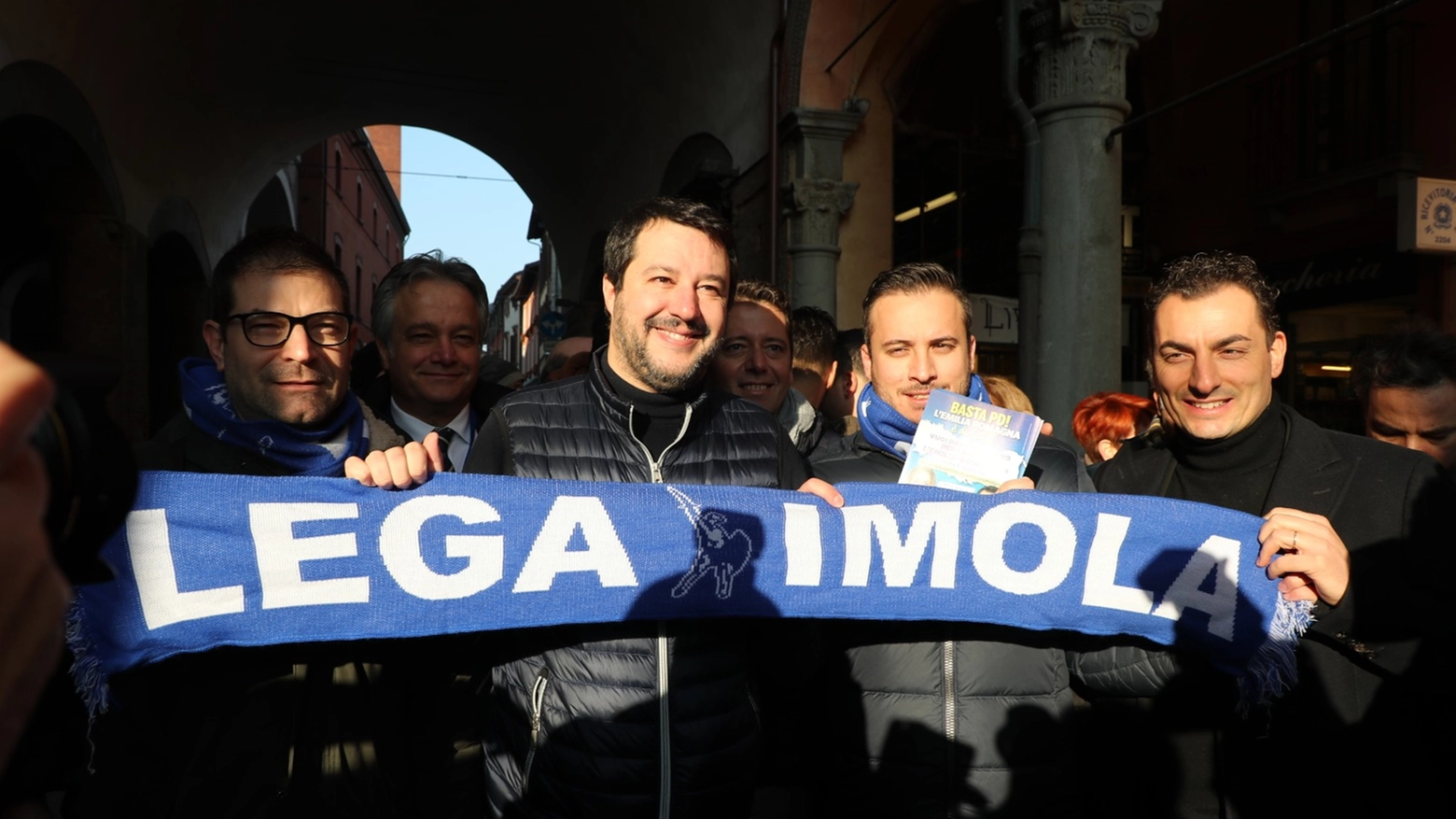 Matteo Salvini a Imola lo scorso 10 dicembre