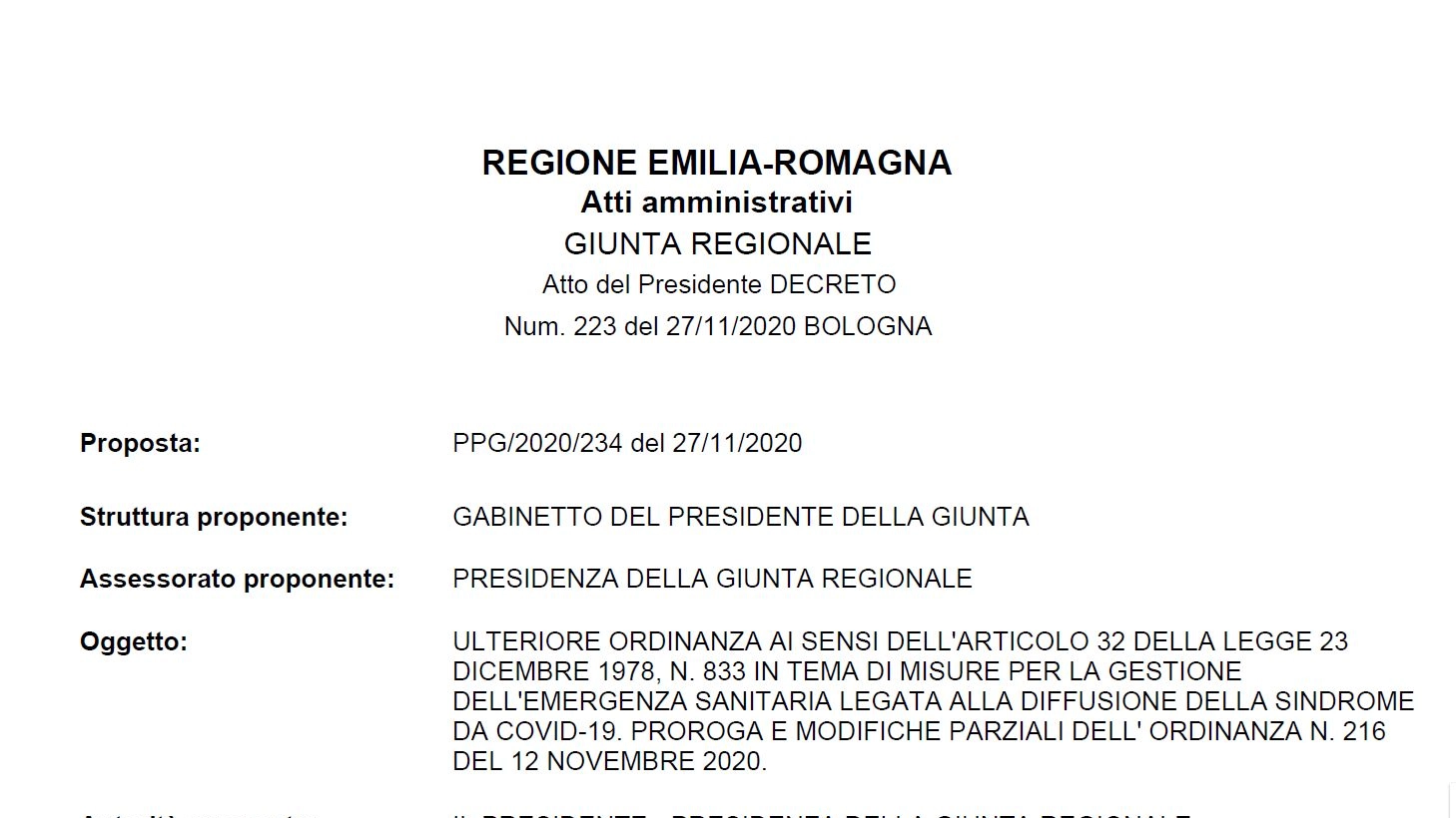 Ordinanza del 27 novembre in Emilia Romagna: cambiano le regole per il commercio