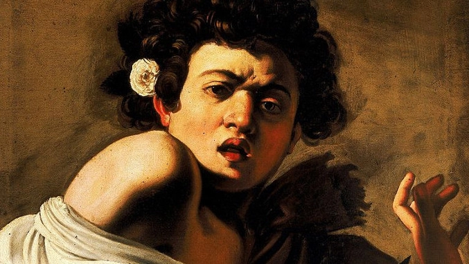 'Ragazzo morso da ramarro' di Caravaggio
