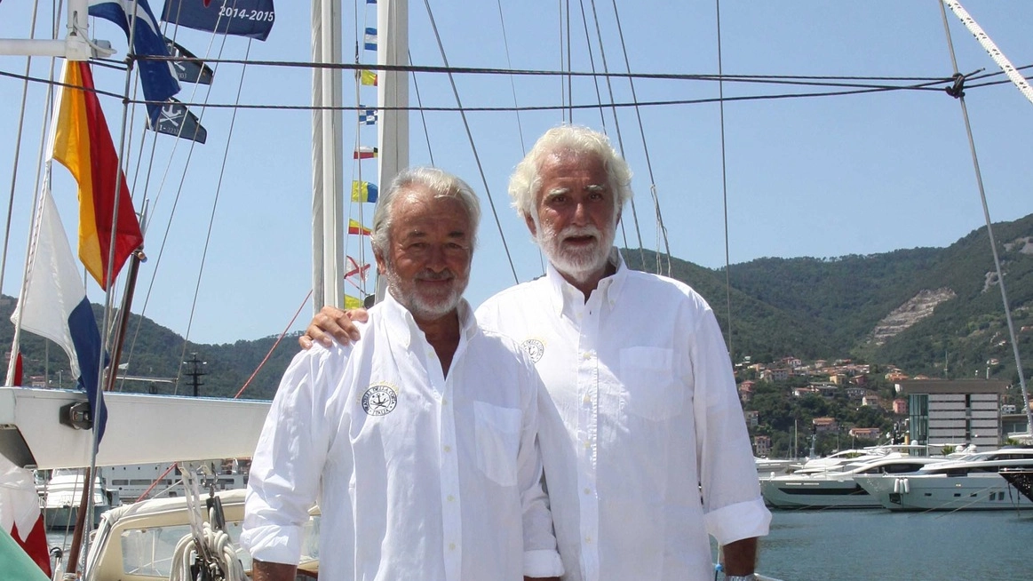 Silvano Sighinolfi e Vittorio Setti a bordo della Festina Lente