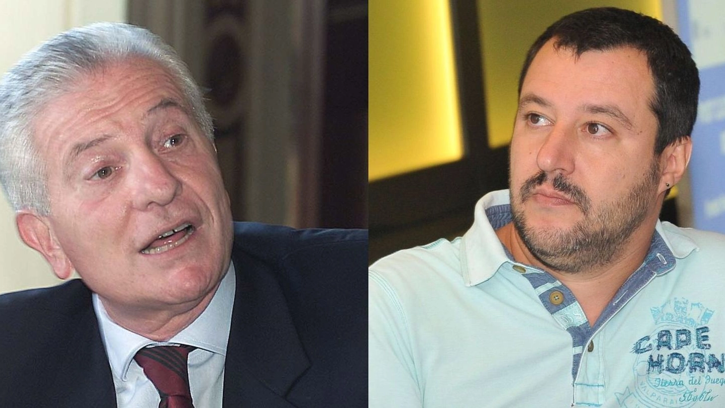 Achille Serra (Pressphoto) e Matteo Salvini (Newpress)