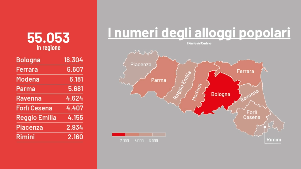 Case popolari, i numeri in Emilia Romagna per provincia