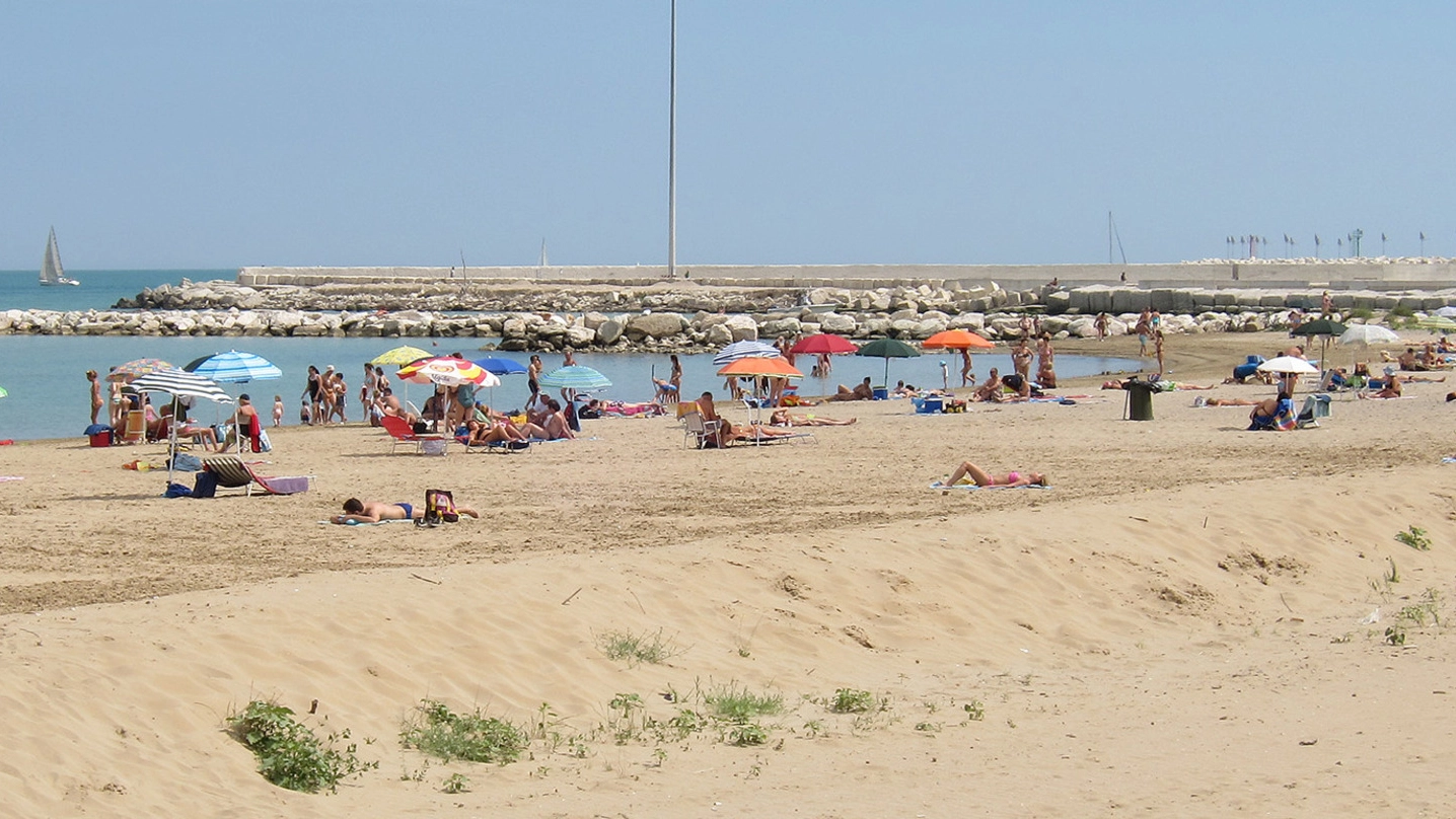 L’arenile libero di Baia Flaminia dove nascerà la spiaggia dei cani secondo la giunta comunale