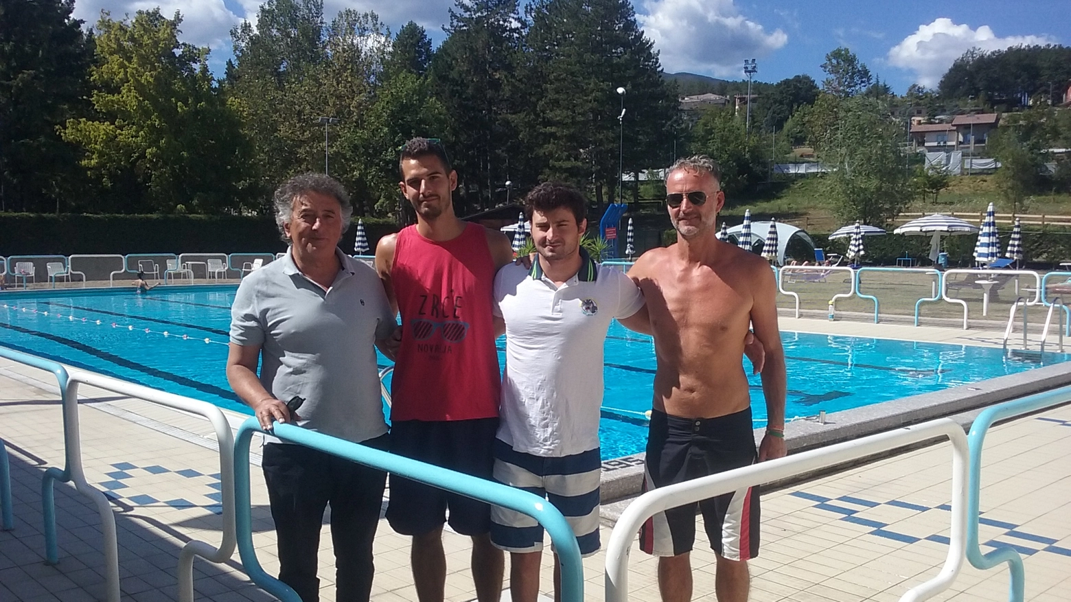 Francesco Bocciardo in piscina a Villa Minozzo