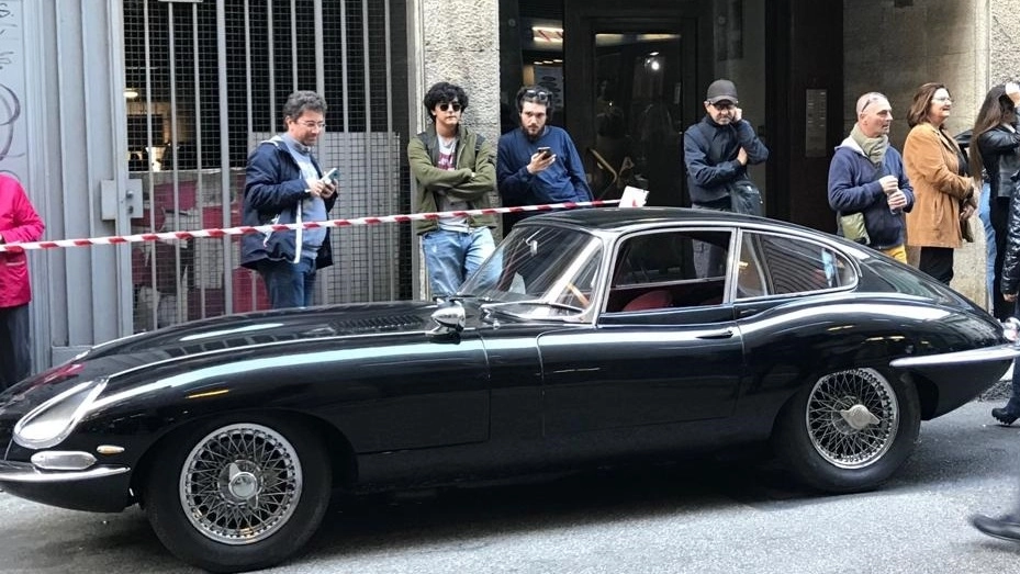 La Jaguar di Diabolik (foto Benedetta Cucci)  sul set della pellicola