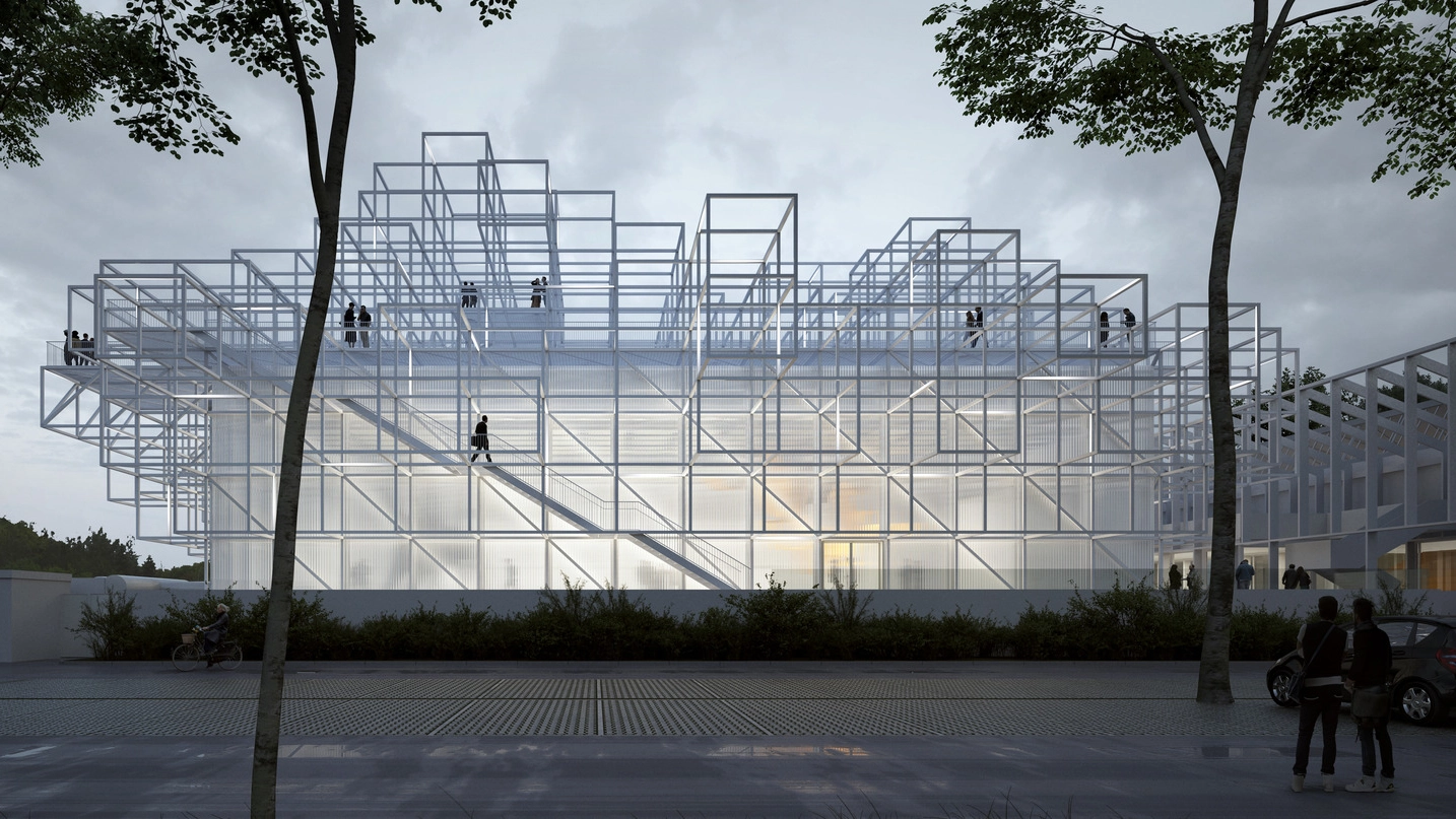 Il rendering del nuovo Centro Arti e Scienze Golinelli, progettato da Mario Cucinella (Engram Studio) 