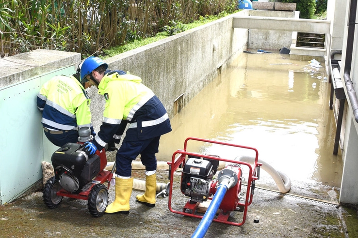 I volontari della protezione civile e l'alluvione a Rimini