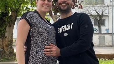 Martina Grimaldi con il marito Angelo