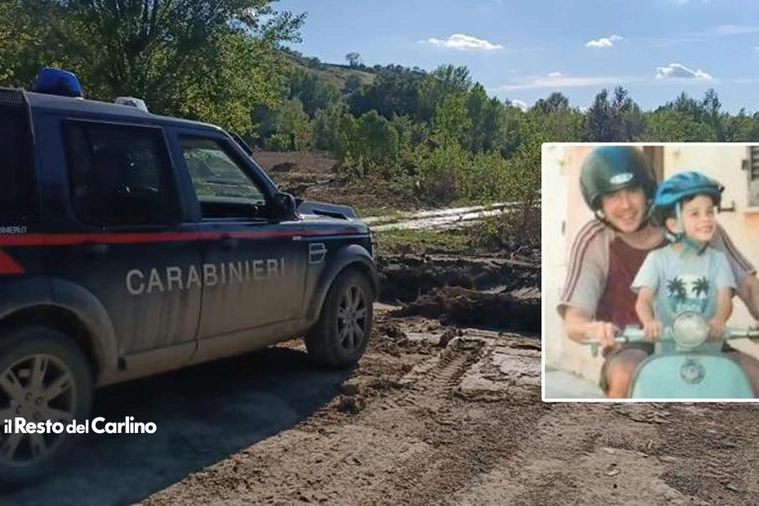 Mattia Luconi, 8 anni, e il punto dove è stato trovato il corpo del bimbo