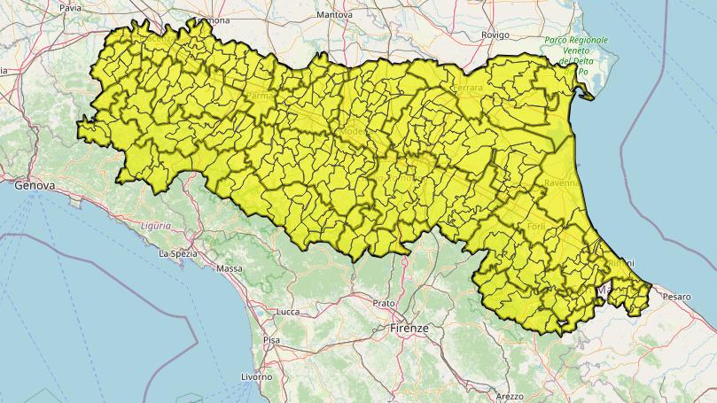 Yellow Weather Warning, Heavy Thunderstorms in Emilia Romagna on July 22: That’s it