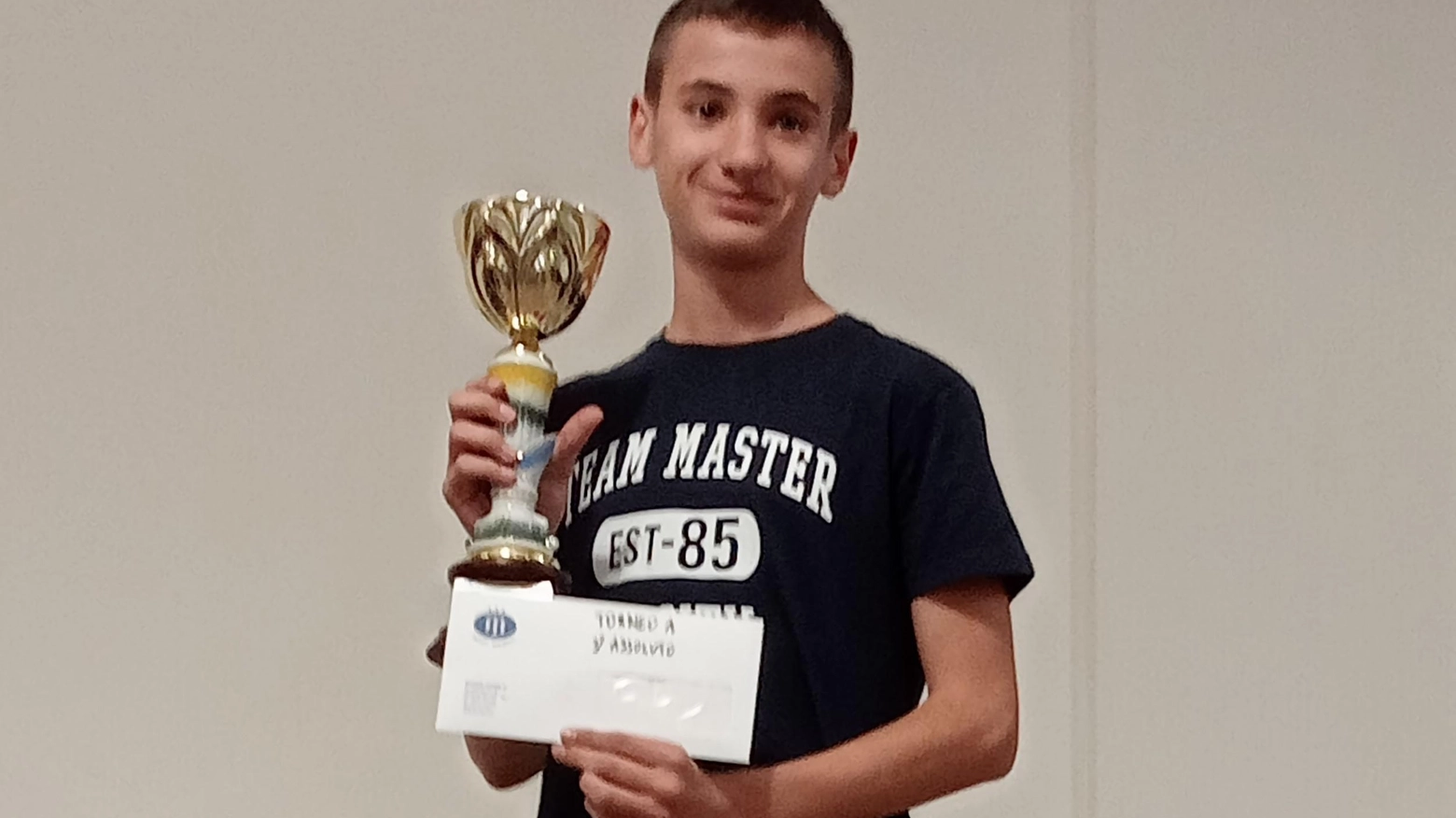 Giacomo Acciaioli, 13 anni, Campione Regionale di Scacchi Marche 2023