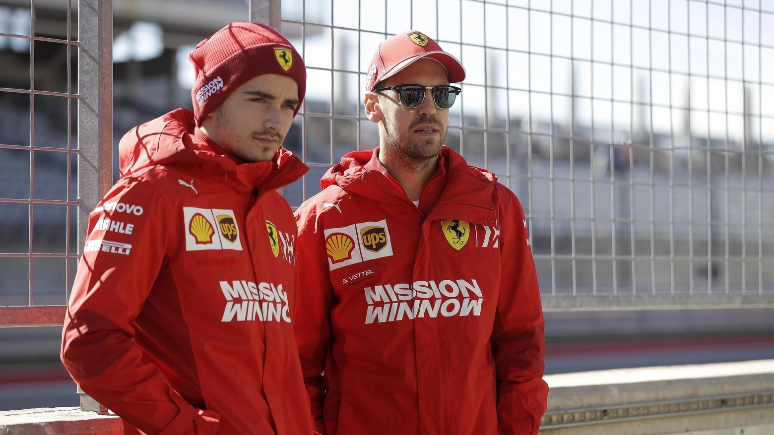 Ferrari, i piloti Charles Leclerc e Sebastian Vettel (Ansa archivio)