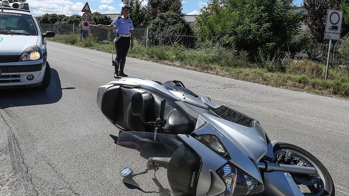 Lo scooter Honda alla cui guida era la donna di 48 anni ricoverata all’ospedale di Ancona