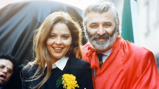 Ivano Manservisi con Ornella Muti nel 1993