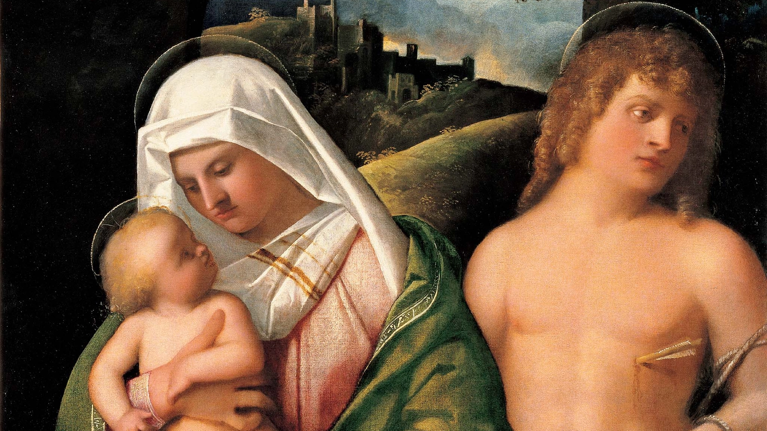 La 'Madonna con bambino e San Sebastiano' (1519) di Giovanni Cariani
