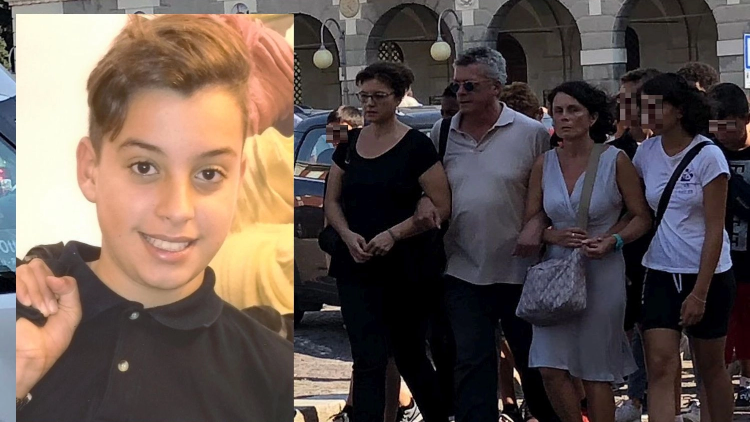 Lo strazio dei genitori di Daniele Melandri, morto a 13 anni (foto Corelli)