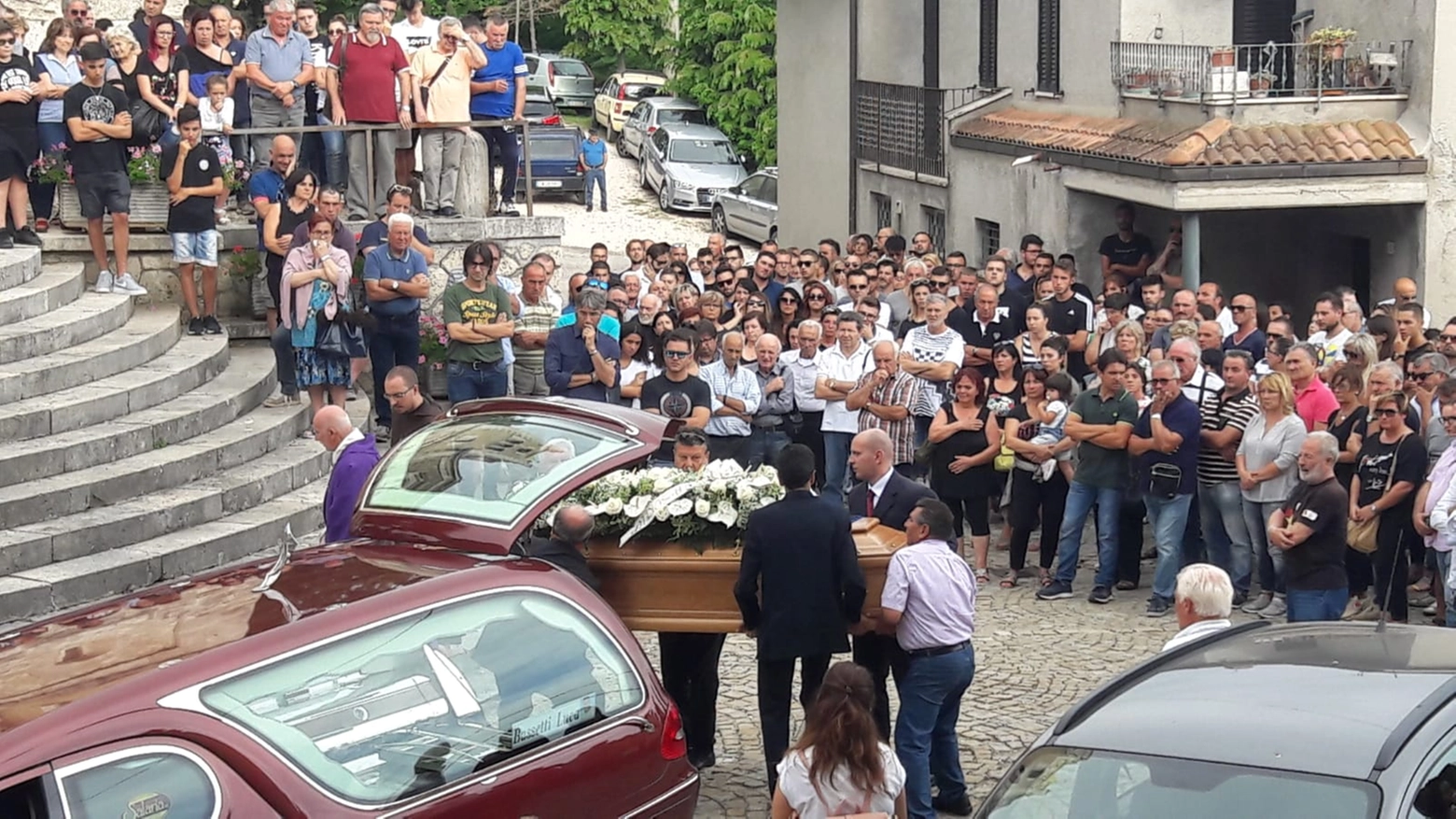 I funerali di Luca Bassetti a Castel di Croce 