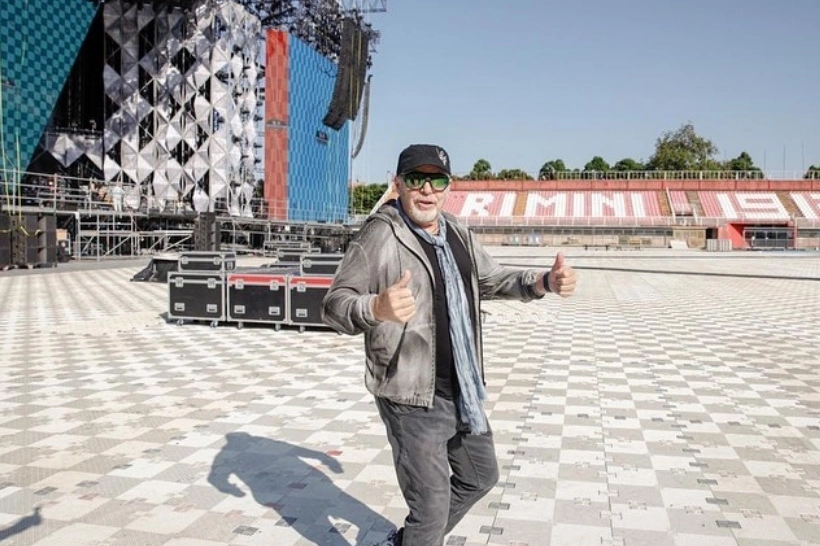 Vasco Rossi allo stadio Neri per soundcheck (foto Migliorini)