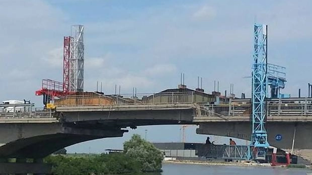 Il ponte sulla Romea a Porto Viro