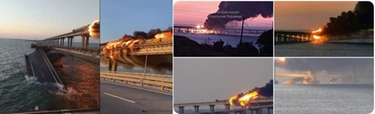 Ucraina news, ponte di Crimea in fiamme: "Camion bomba". Potente esplosione a Donetsk