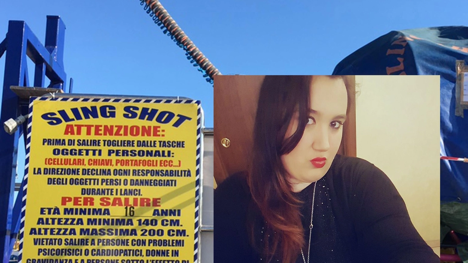 La giostra sulla quale ha perso la vita la mamma Francesca Galazzi, di 27 anni