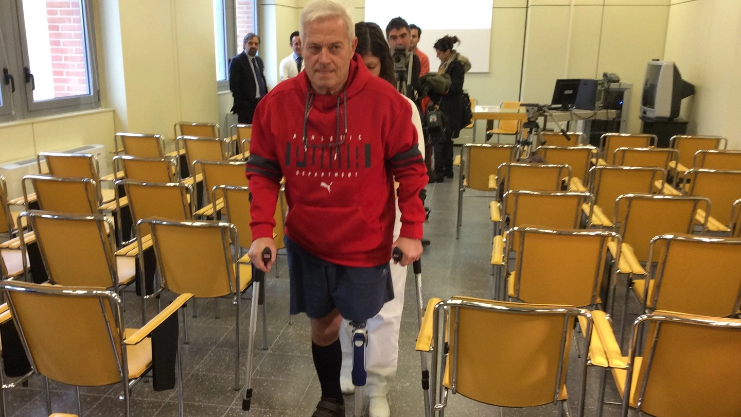 Gaetano Moscato torna a camminare dopo l’attentato di Nizza (foto Radogna)