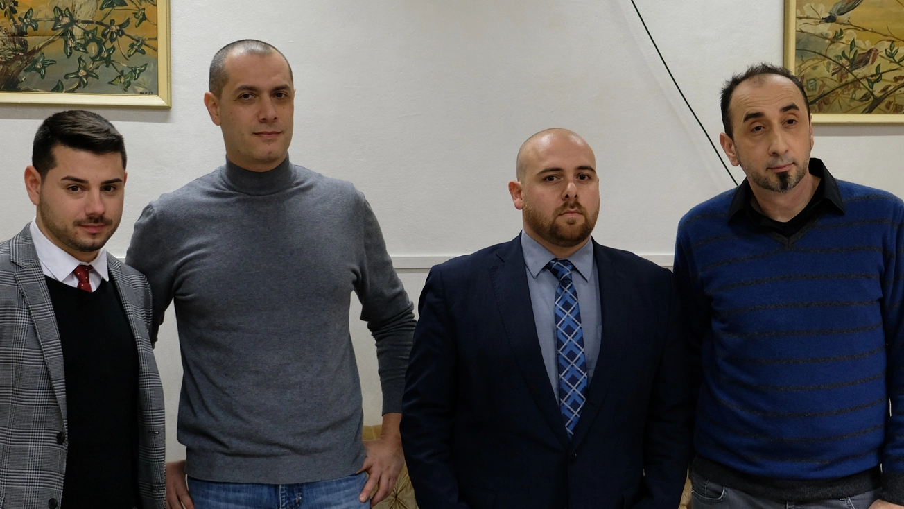 Da sinistra il dottor Francesco Poliselli, Marcello Costantino  del comitato,  l’avvocato Emanuel Tranchino e Andrea Giordani sempre del comitato 