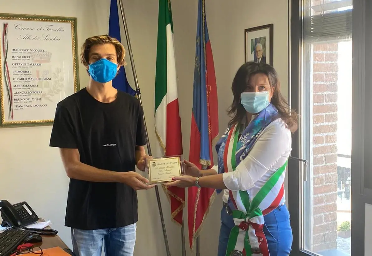 Tavullia festeggia Luca Marini Riconoscimento per meriti sportivi