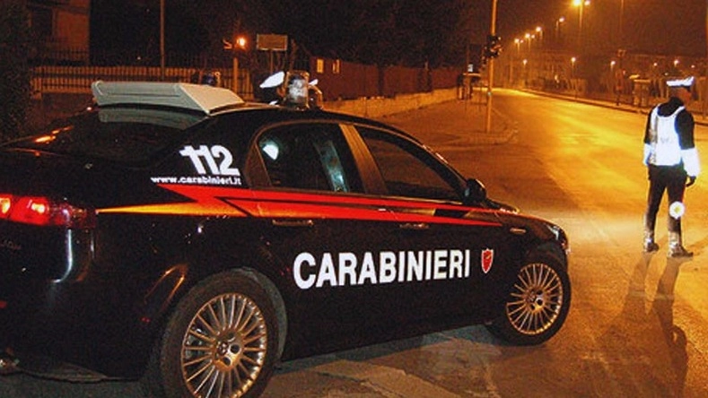 L’auto dei carabinieri intervenuti sul luogo dell’incidente