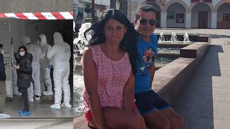 Omicidio di Faenza, a destra la vittima Ilenia Fabbri con l'ex marito Claudio Nanni