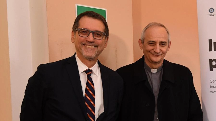 Il sindaco Virginio Merola e il cardinale Matteo Zuppi