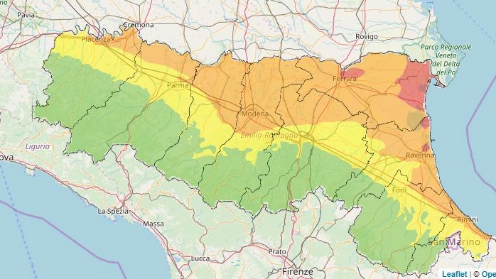 La mappa della qualità dell'aria in Emilia Romagna
