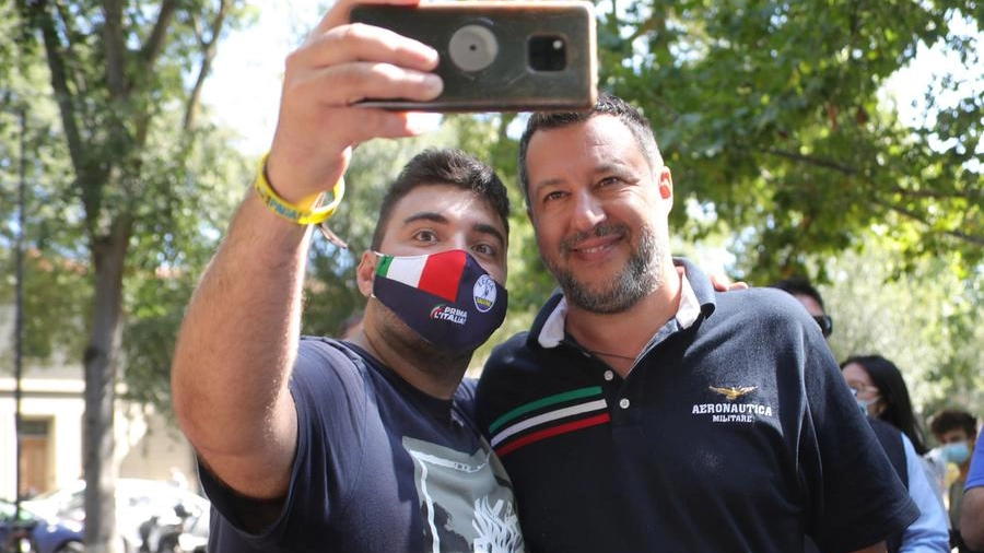 Il leader della Lega Matteo Salvini l’anno scorso a Firenze