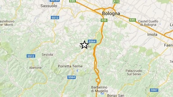 Terremoto nel Bolognese, epicentro a Vergato (Fonte Ingv.it)