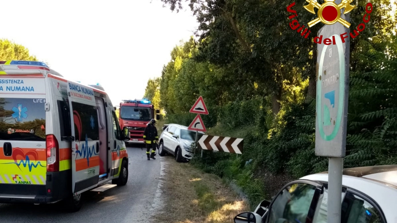 Le due auto coinvolte nell'incidente