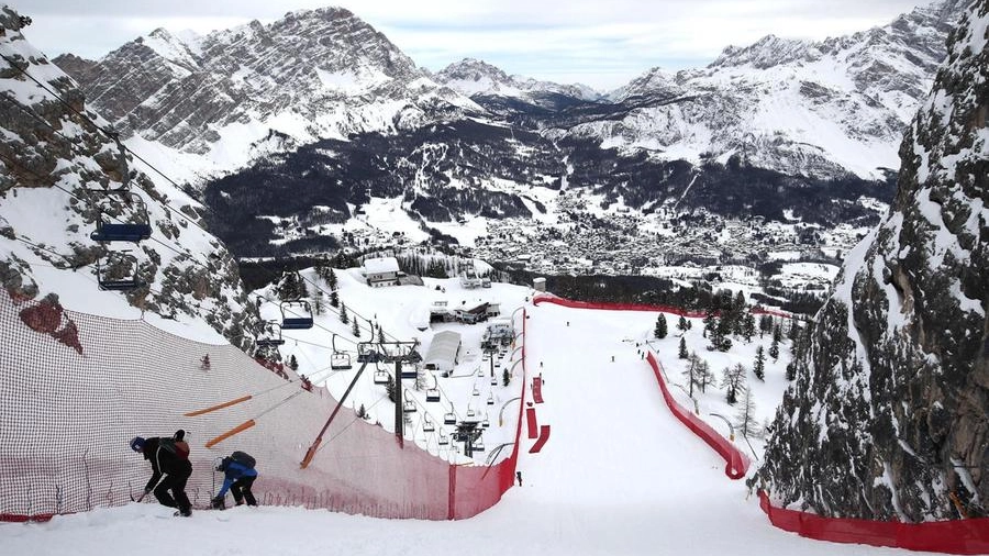 Una pista dei Mondiali di Cortina 2021 (Ansa)