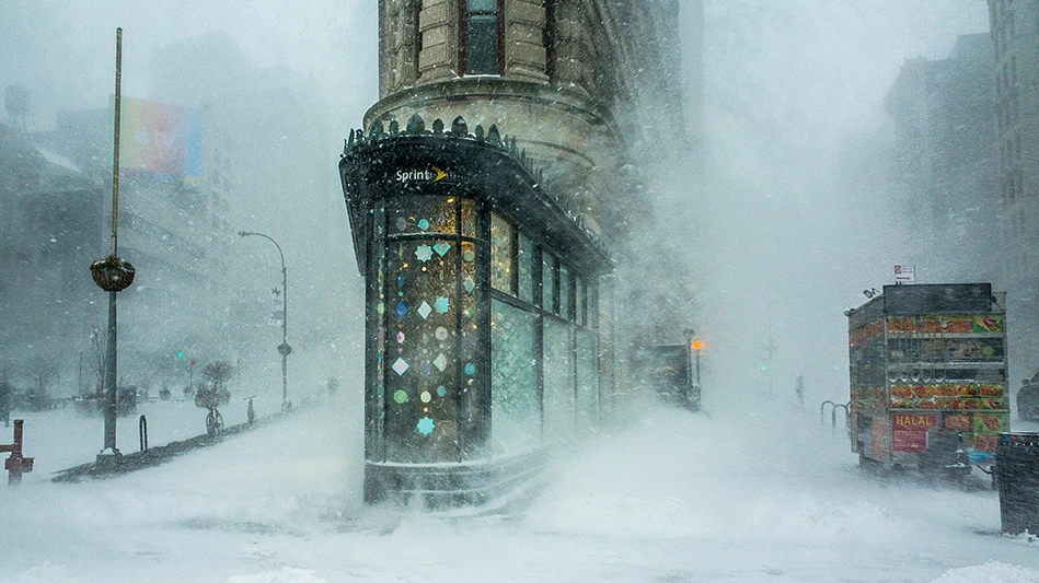 Lo scatto di New York avvolta nella neve (foto  Michele Palazzo)