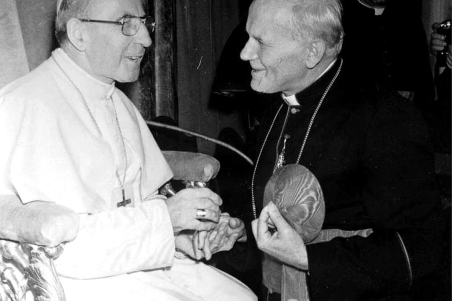 Papa Giovanni Paolo I con Karol Woityla
