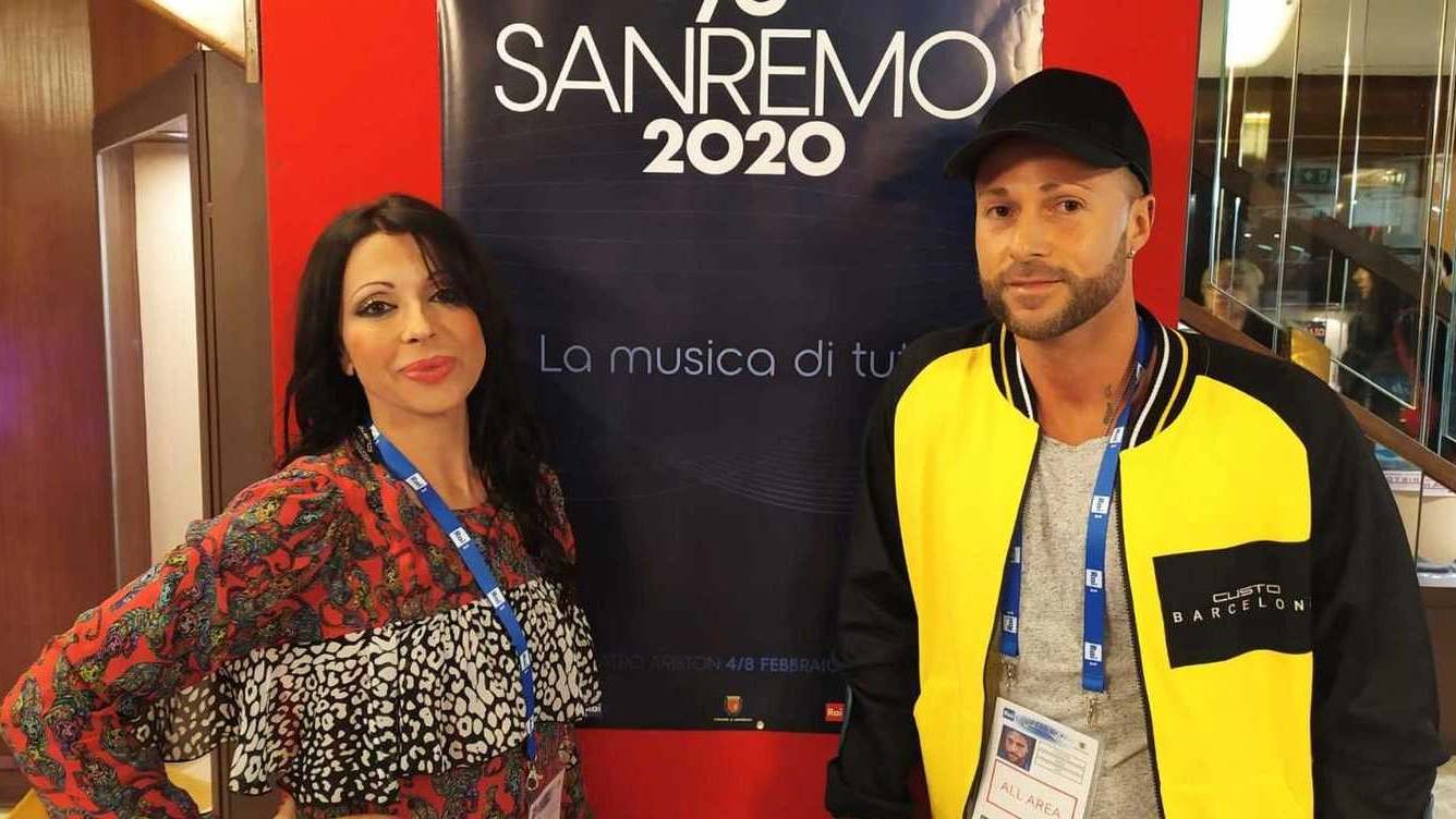 Ivan Cottini con la compagna Bianca a Sanremo