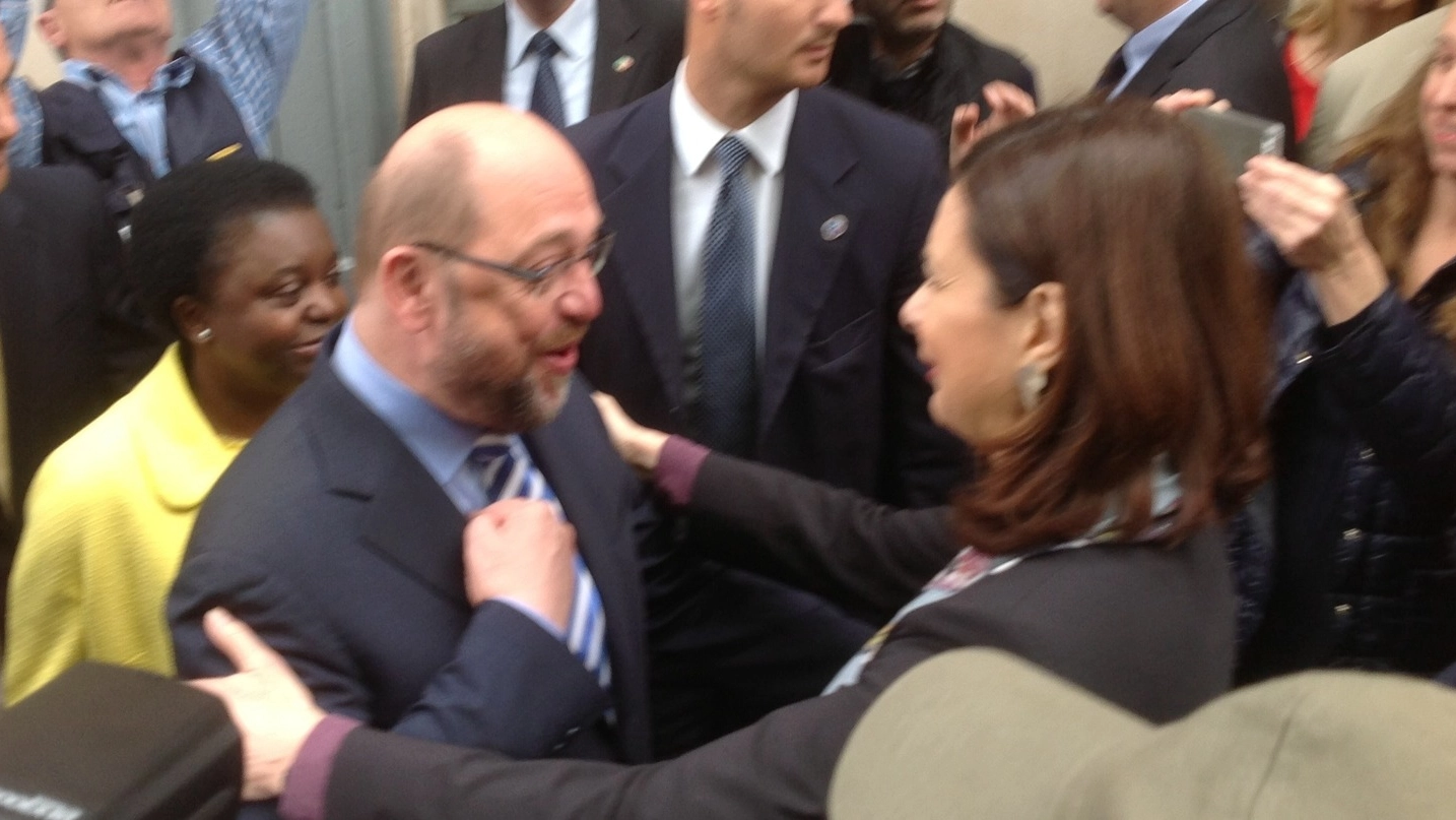 Museo Cervi: l’abbraccio tra Laura Boldrini e Martin Schulz