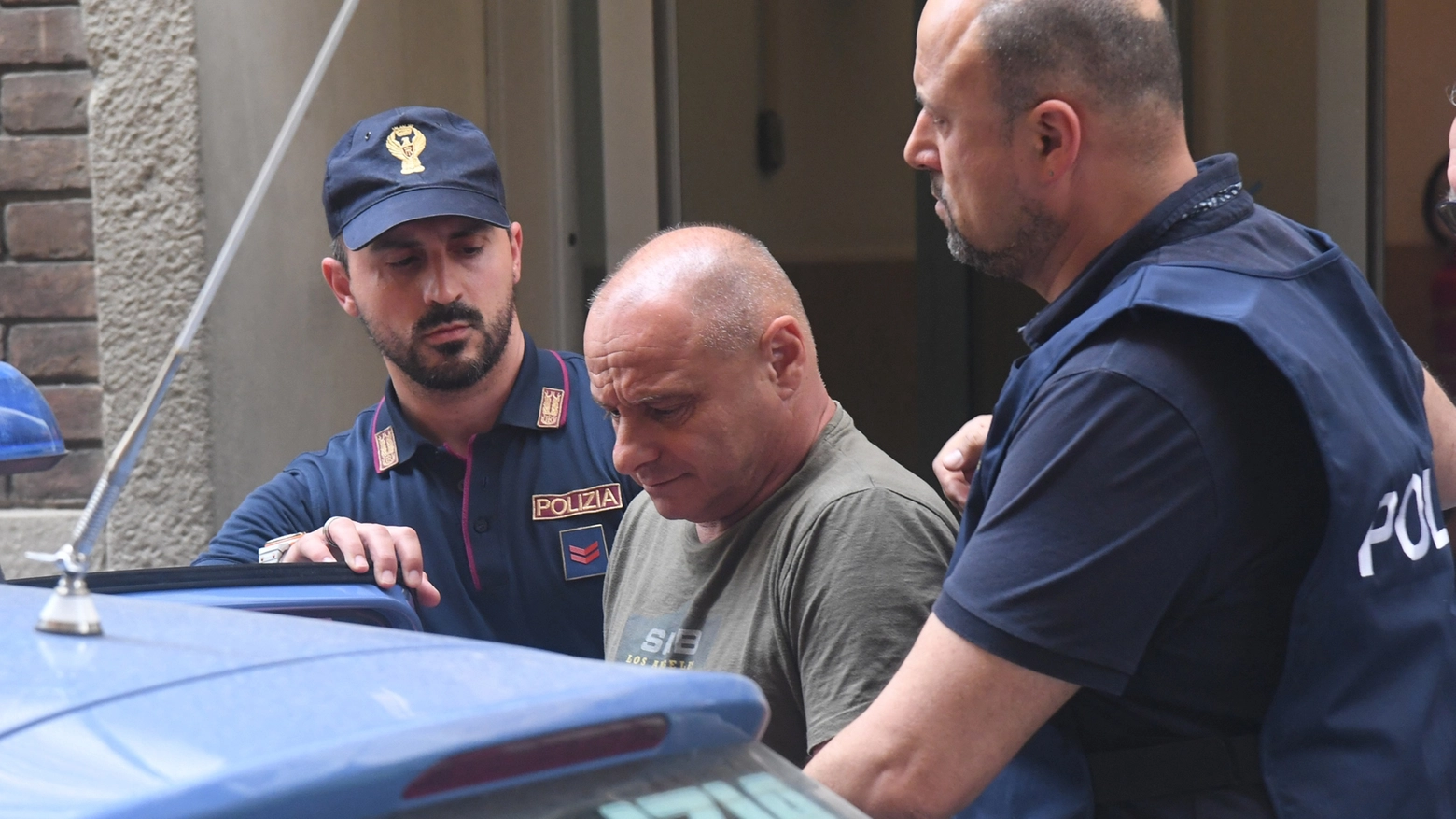 Stefano Monti al momento dell'arresto (Foto Schicchi)