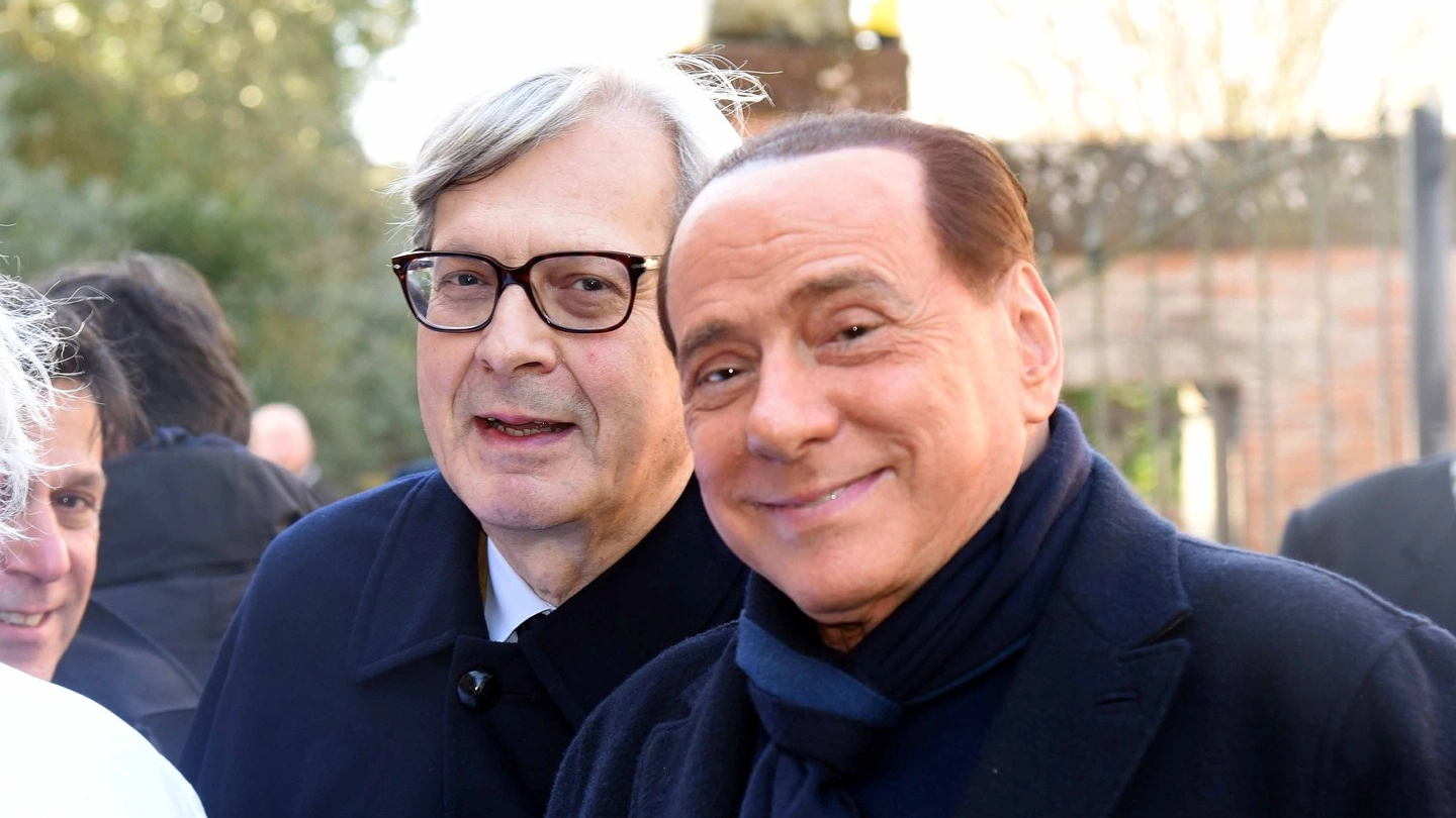 Vittorio Sgarbi e Silvio Berlusconi (Businesspress)