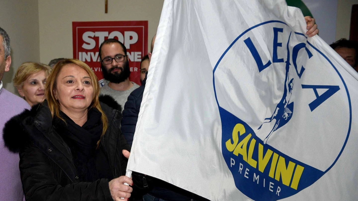 Maura Tomasi, Lega Nord, festeggia la vittoria alle elezioni (Foto Businesspress)