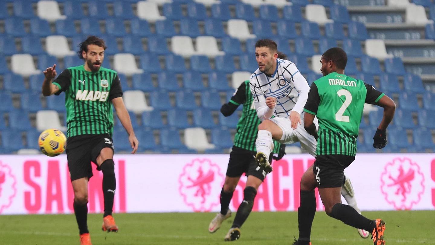 Sassuolo Inter: il gol di Gagliardini (Foto Ansa)