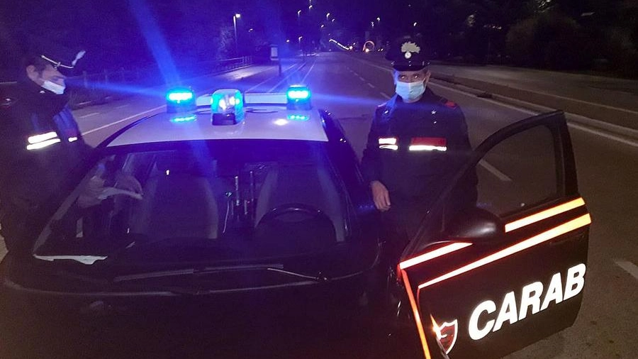 Carabinieri in azione la notte scorsa a Vallefoglia per bloccare il 17enne col coltello