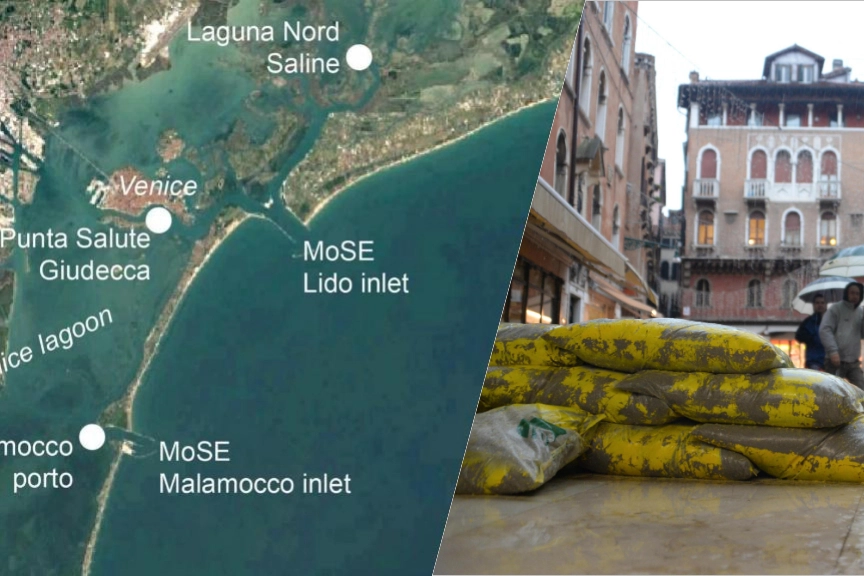 Acqua alta a Venezia: la cartina del Mose